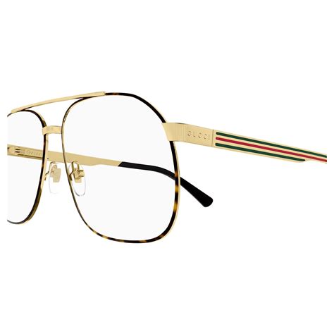 Gucci Men's Gg1224o Brown Navigator Optical Glasses